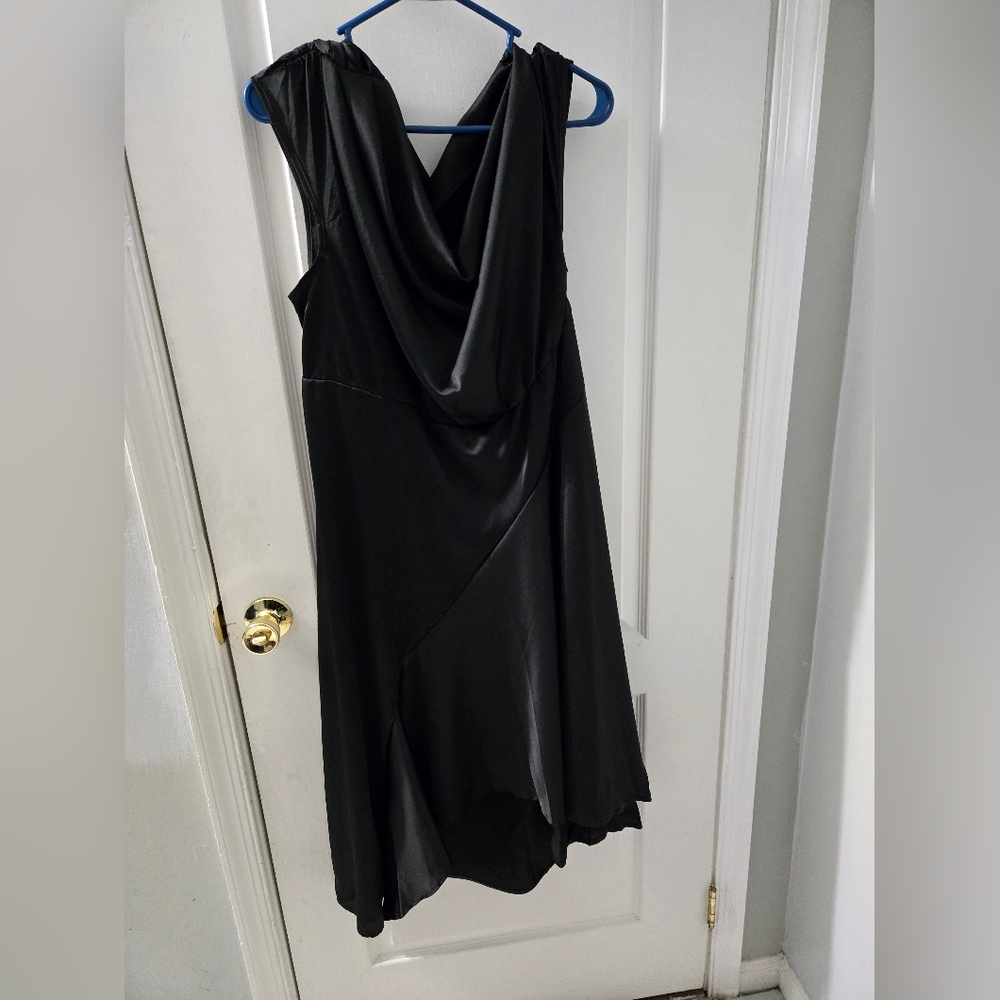SHEIN Black Asymmetrical Dress